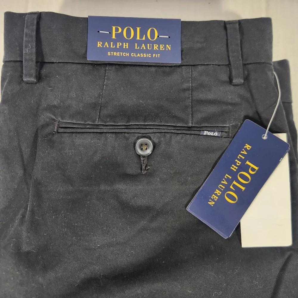 NWT Men's Ralph Lauren Polo Stretch Classic Fit Flat Front Pants - Picture 2 of 6